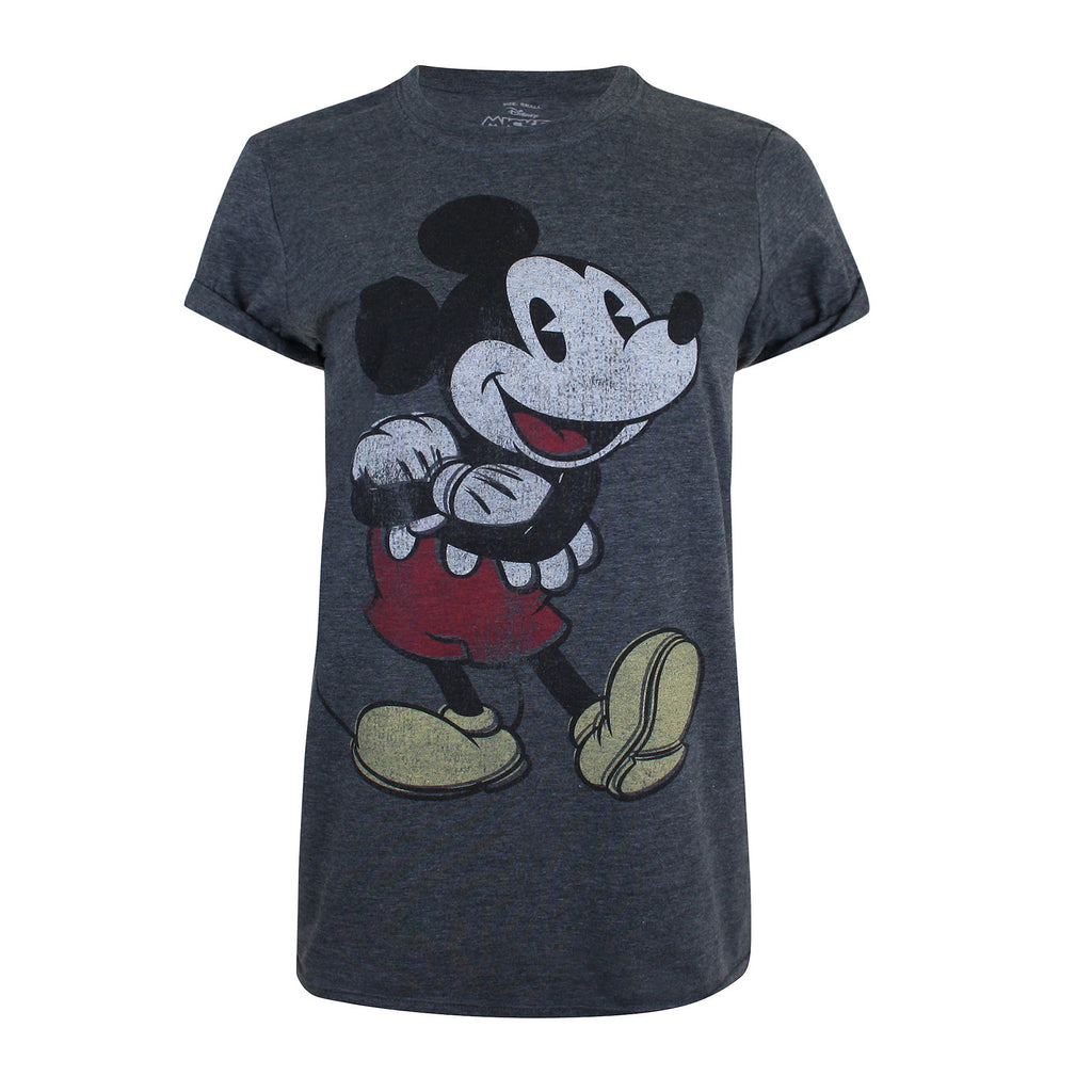 Disney Ladies - Mickey Mouse Vintage - T-shirt - Dark Heather
