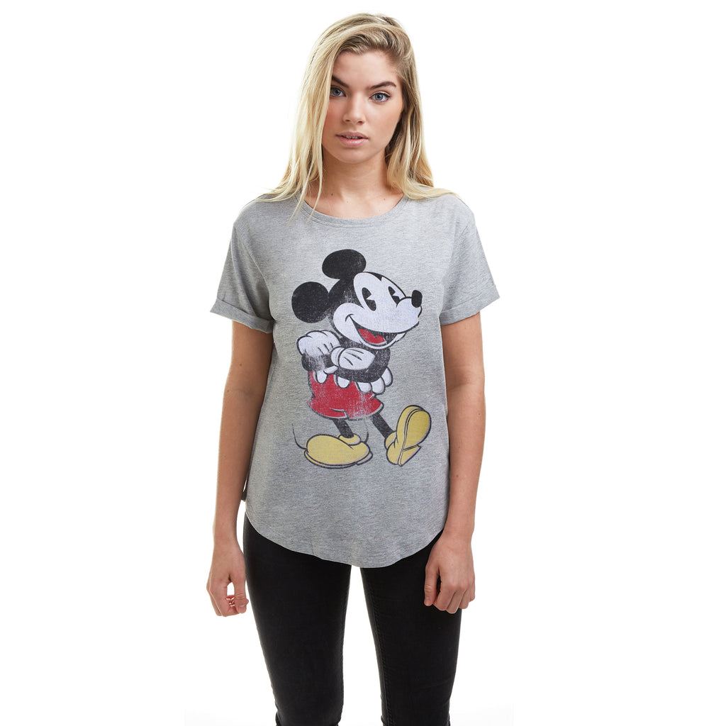 Disney Ladies - Mickey Mouse Vintage - T-shirt - Grey
