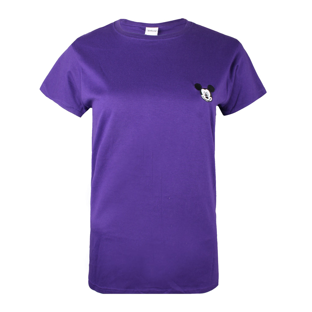 Disney Ladies - Mickey Face - T-Shirt - Purple