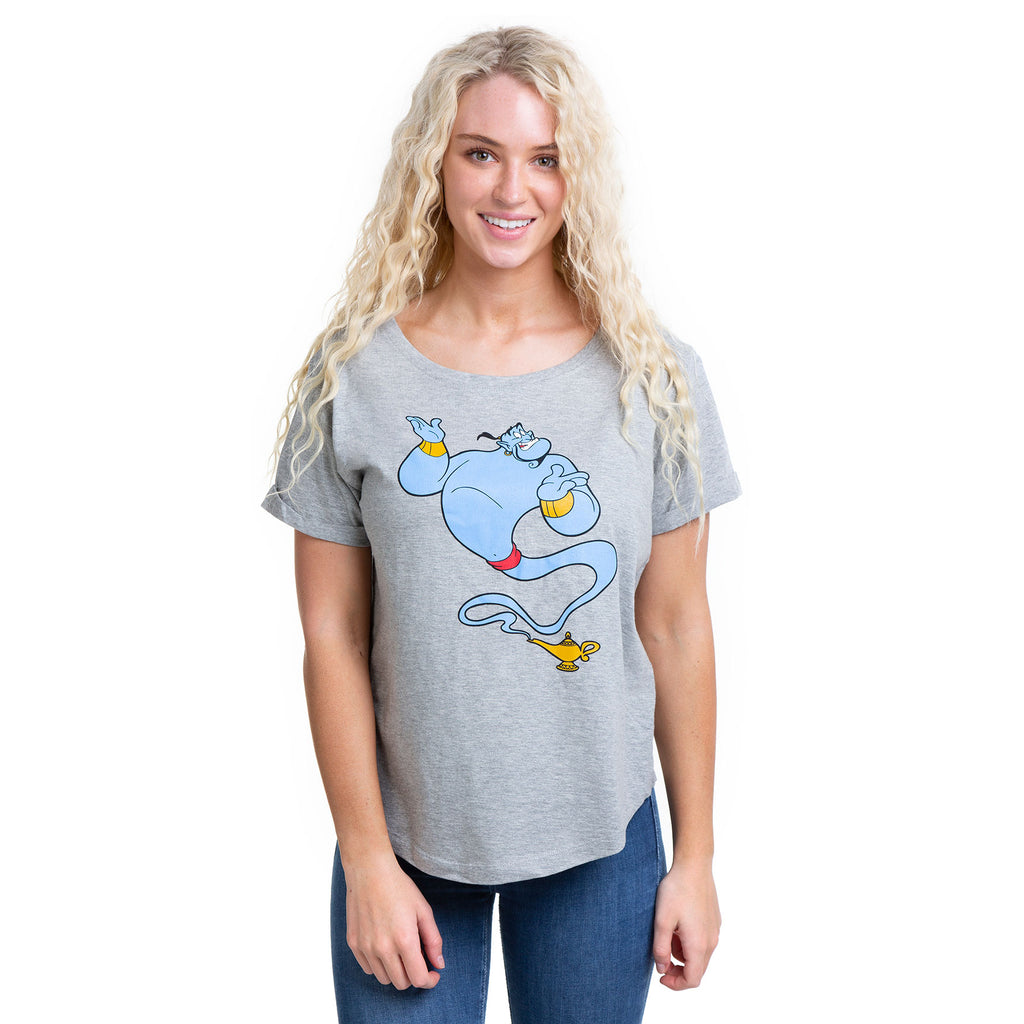 Disney Ladies - Genie Lamp - T-Shirt - Grey Heather
