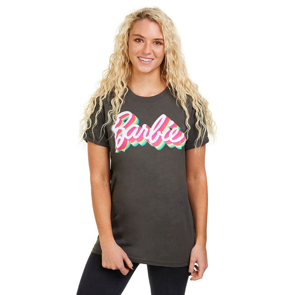 Barbie Ladies - Retro Colours - T-Shirt - Light Graphite
