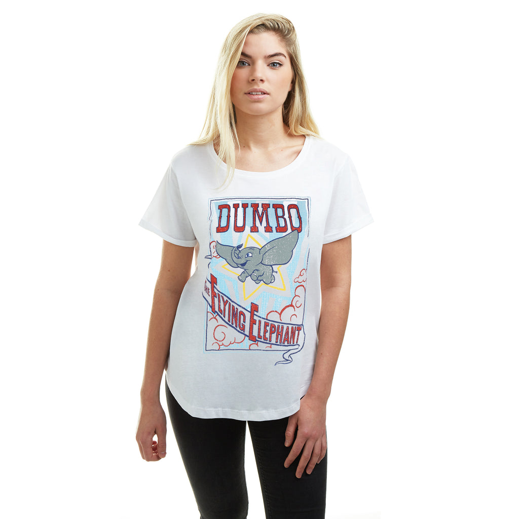 Disney Ladies - Dumbo Star - T-shirt - White