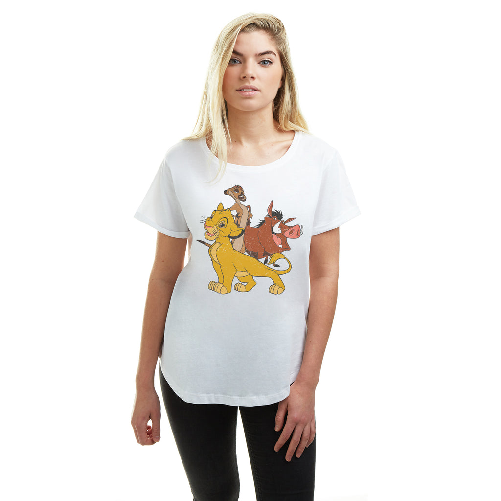 Disney Ladies - Simba & Friends - T-shirt - White