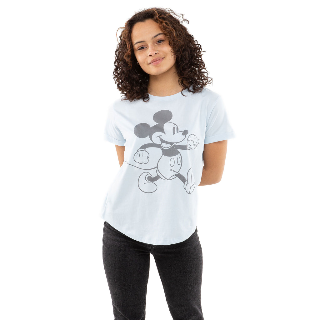 Disney Ladies - Mickey Blue - T-shirt - Sky Blue