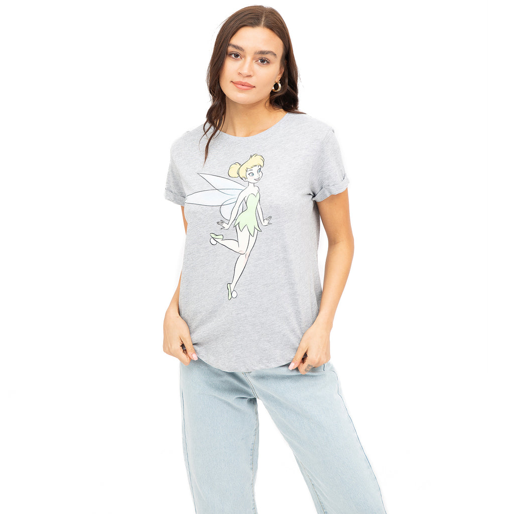 Disney Ladies - Tinkerbell Sketch - T-shirt - Grey Heather