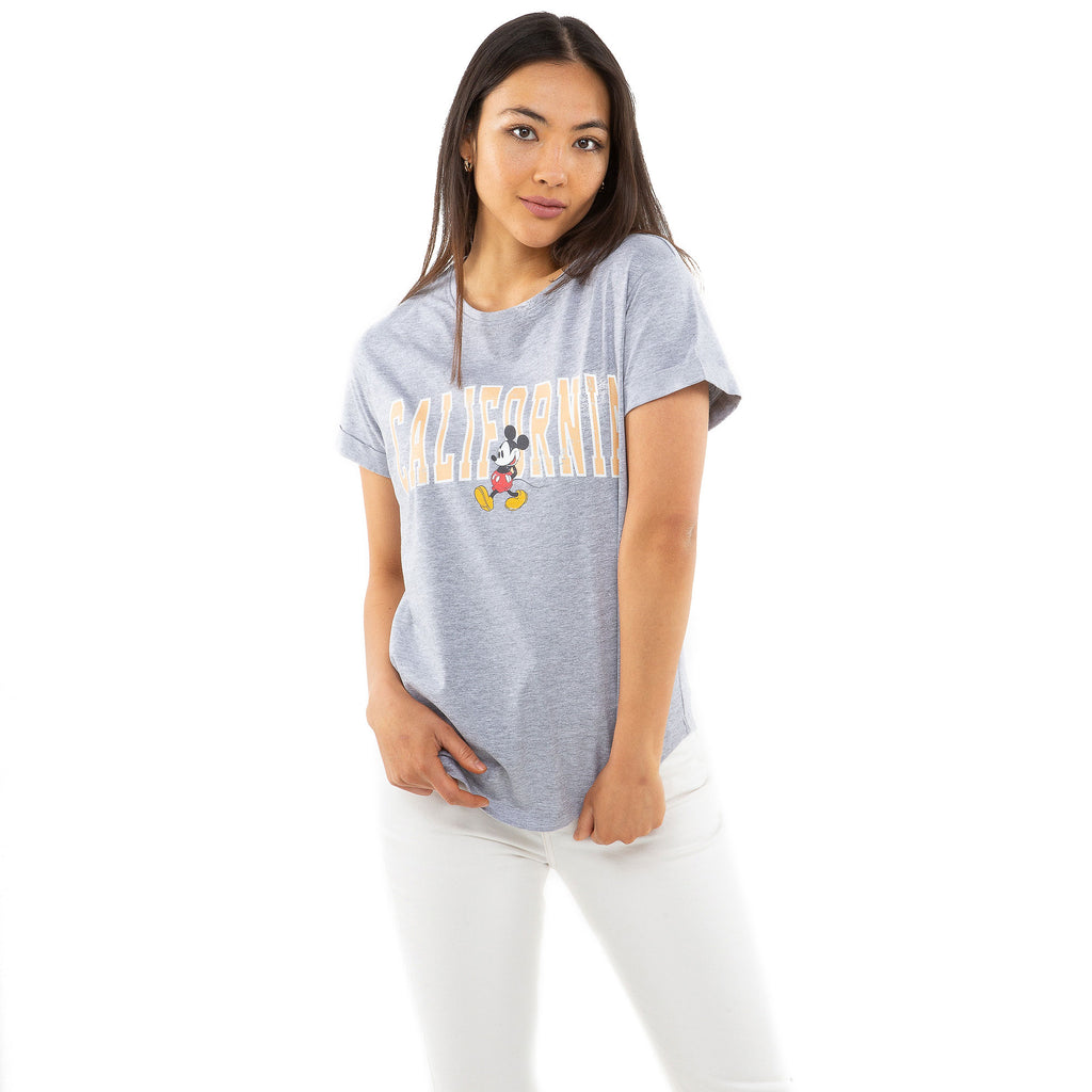 Disney Ladies - Mickey California - T-shirt - Grey Heather