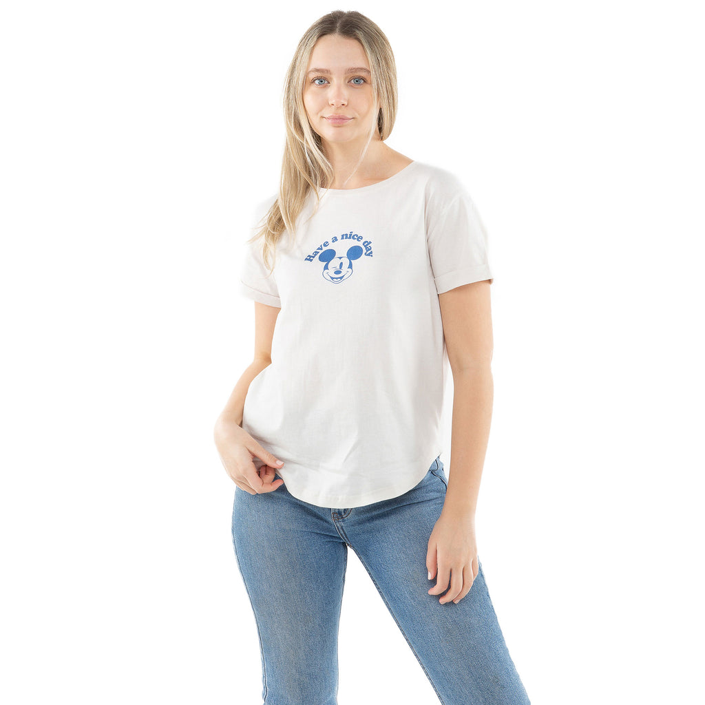Disney Ladies - Have A Nice Day - T-shirt - Vintage White