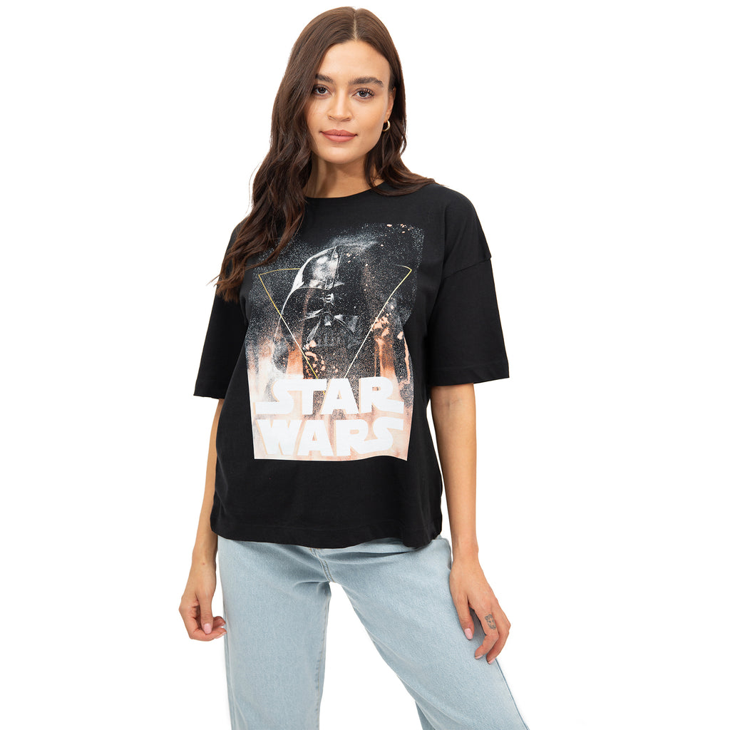 Star Wars Ladies - Darth Vader - Oversized T-shirt - Black