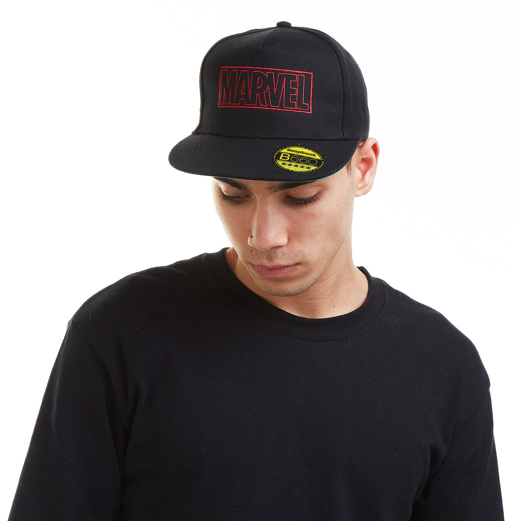 Marvel Mens - Line Logo - Cap - Black