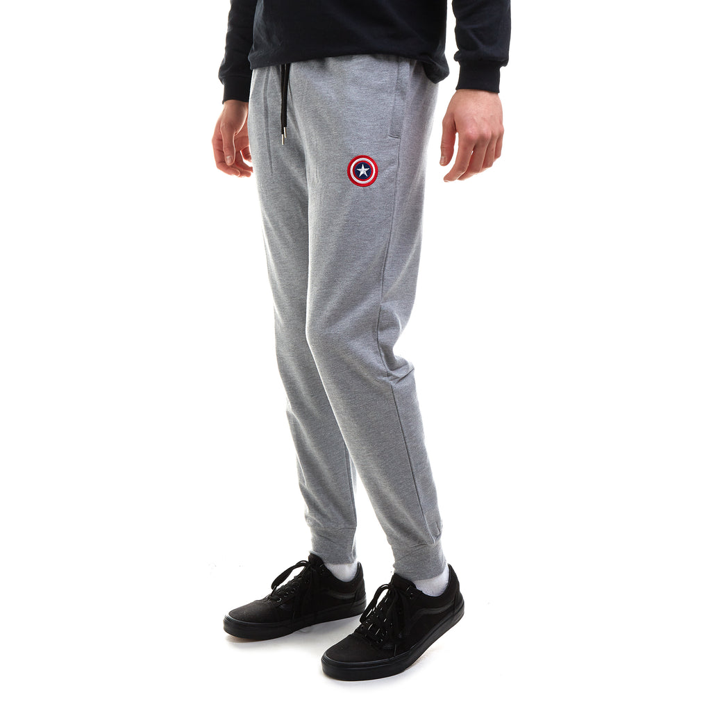 Marvel Mens - Captain America Shield - Jog Pants - Grey Heather
