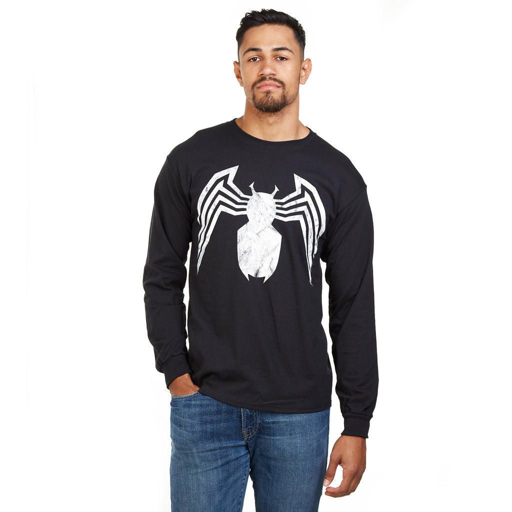 Marvel Mens - Venom Emblem - Long Sleeve T-Shirt - Black