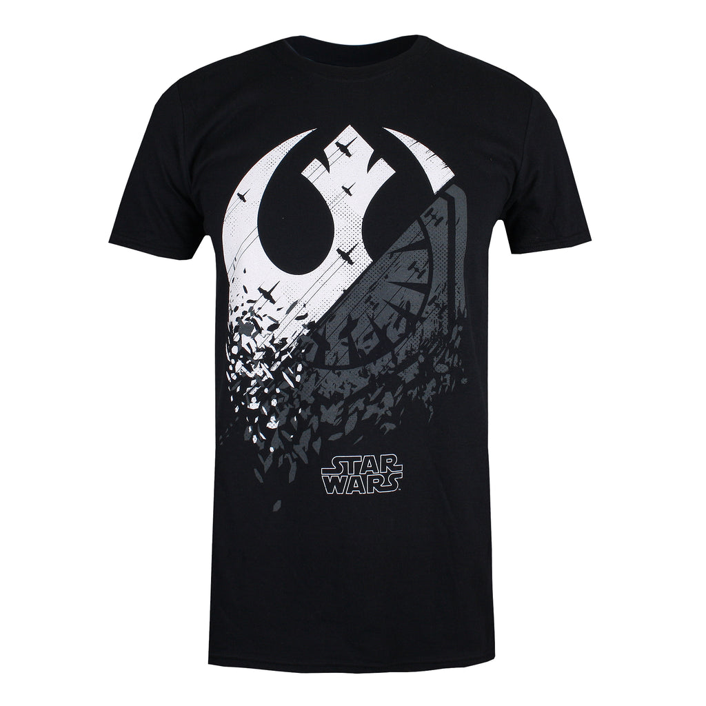 Star Wars Mens - Split Logo - T-Shirt - Black