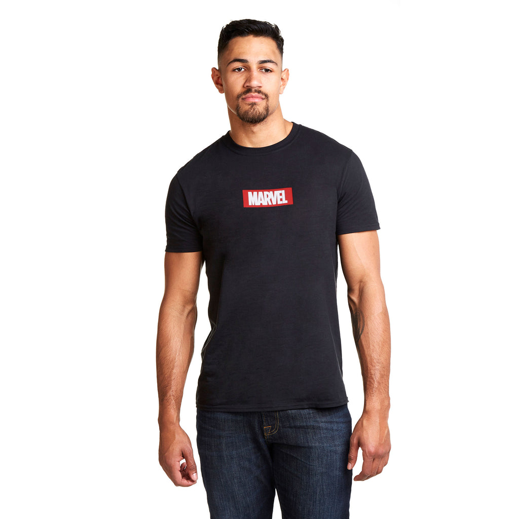 Marvel Mens - Box Logo - T-shirt - Black