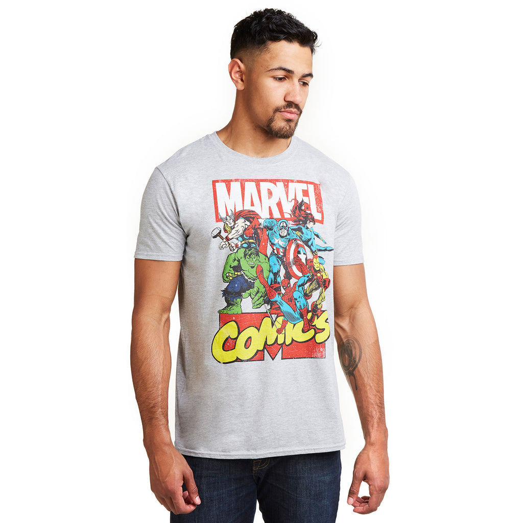 Marvel Mens - Call Out - T-shirt - Sport Grey