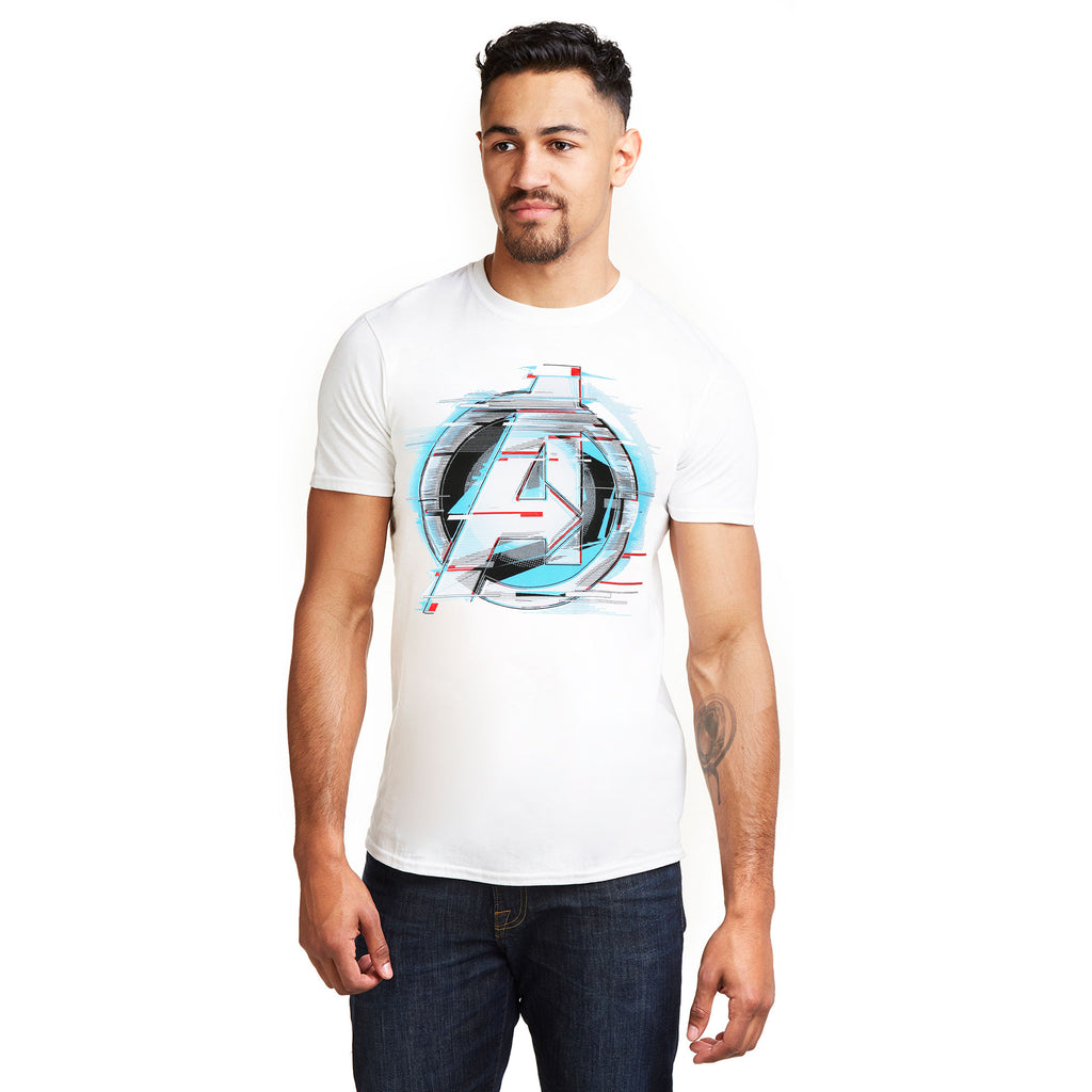 Marvel Mens - Endgame Quantum Logo - T-Shirt - White