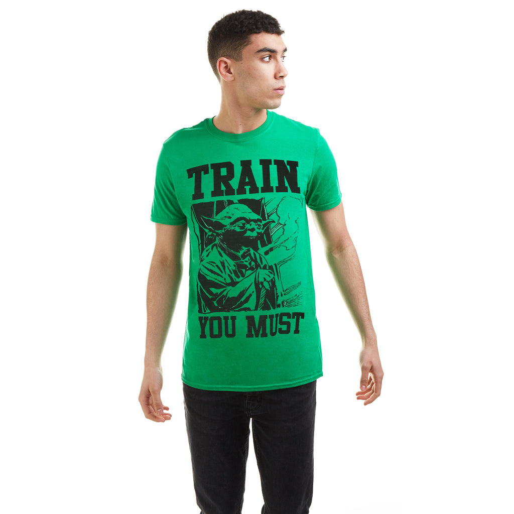 Star Wars Mens - Yoda Train - T-Shirt - Kelly Green