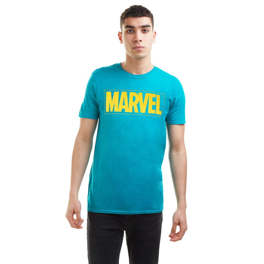 Marvel Mens - Text Logo - T-Shirt - Jade