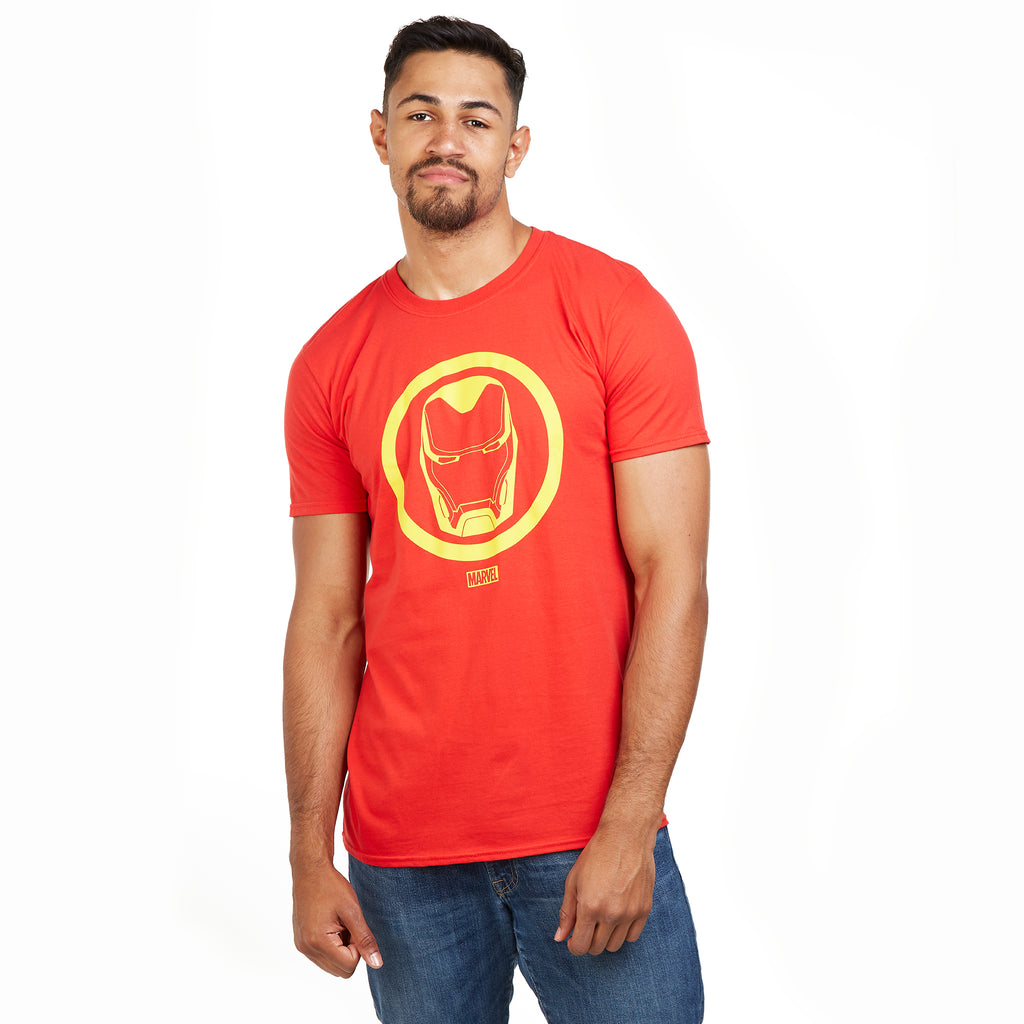 Marvel Mens - Iron Man Emblem - T-Shirt - Red