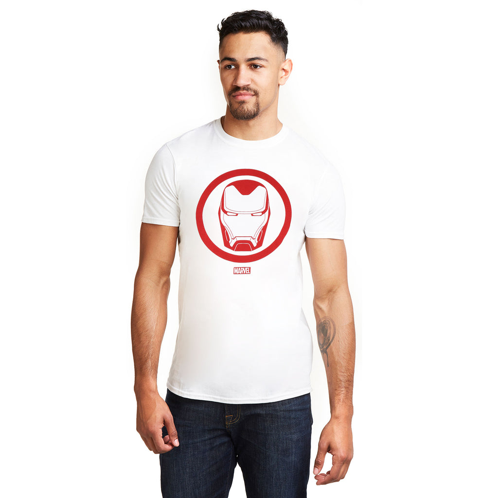 Marvel Mens - Iron Man Emblem - T-Shirt - White
