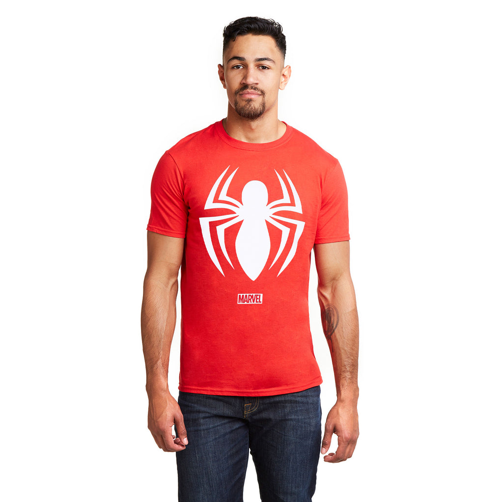 Marvel Mens - Spider-Man Logo - T-shirt - Cherry Red