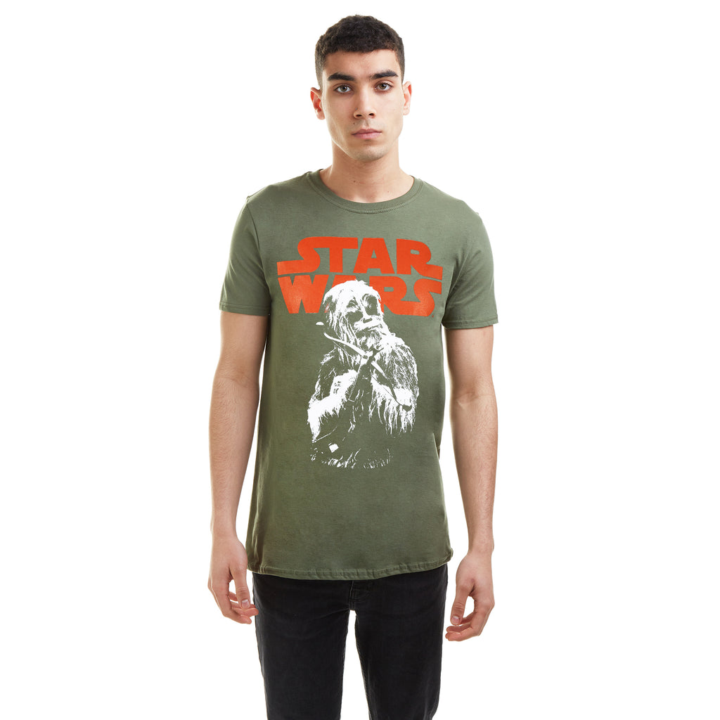 Star Wars Mens - Chewie Crossbow - T-shirt - Military Green