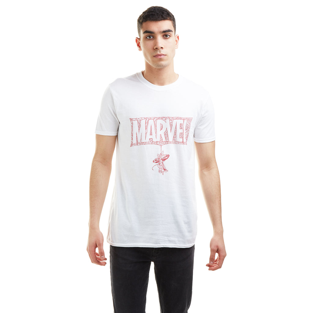 Marvel Mens - Web Logo - T-shirt - White