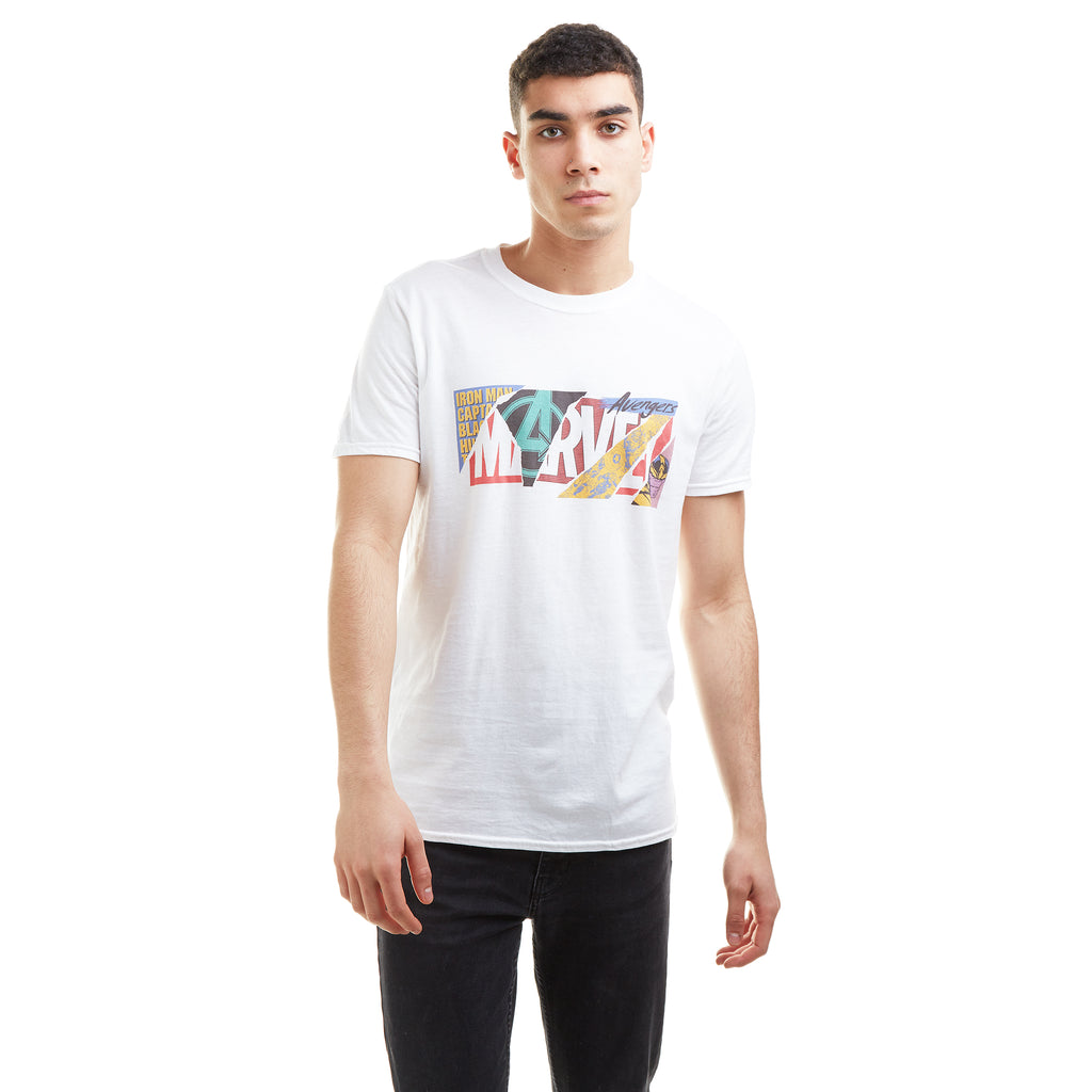 Marvel Mens - Scrapbook Logo - T-shirt - White
