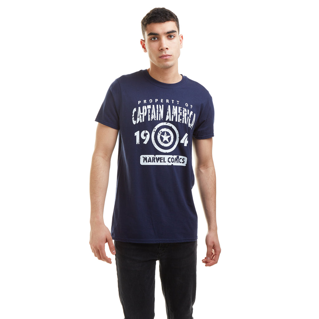 Marvel Mens - Property Of - T-Shirt - Navy