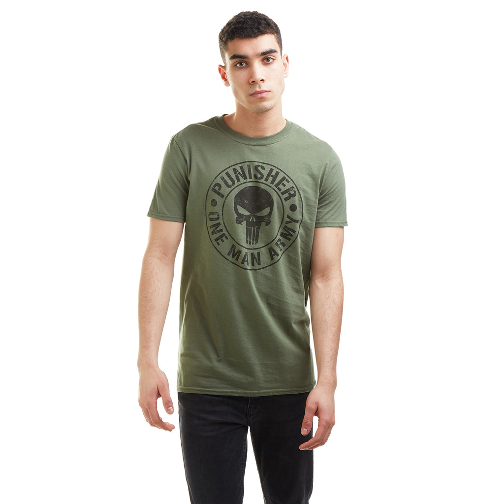 Marvel Mens - One Man Army - T-shirt - Military Green