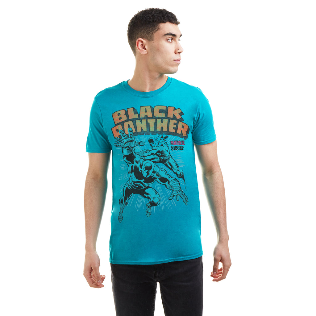 Marvel Mens - Black Panther Combat - T-shirt - Jade Dome