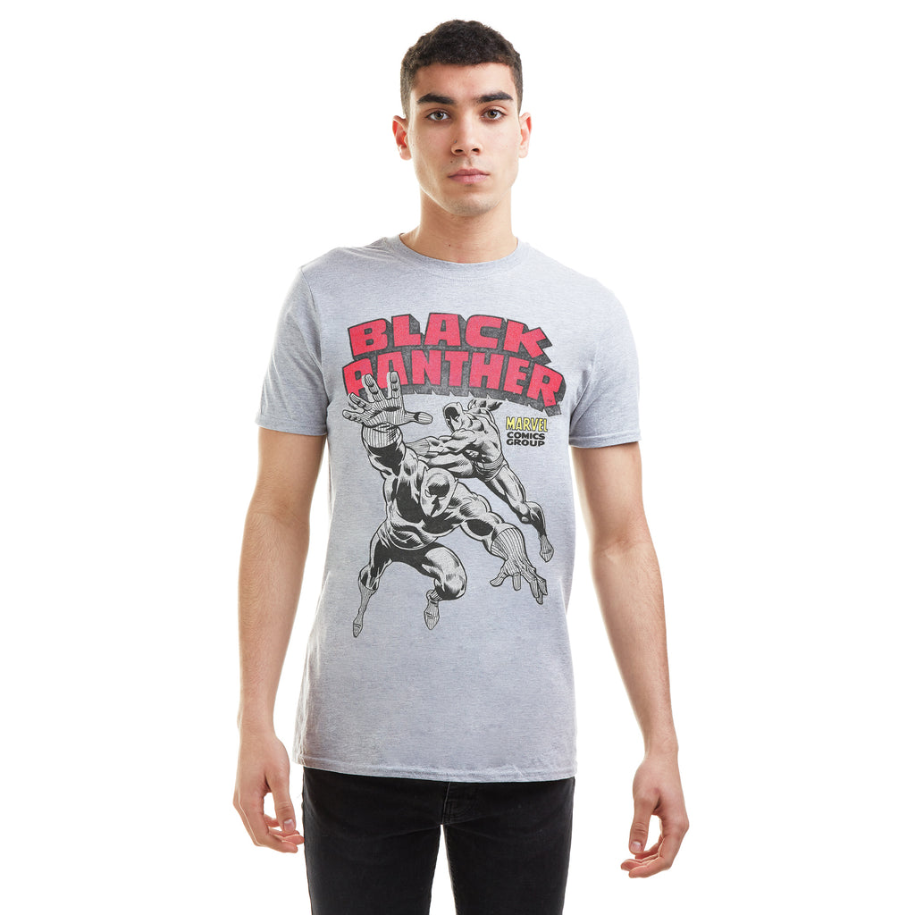 Marvel Mens - Black Panther Combat - T-shirt - Grey Marl