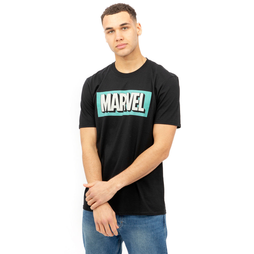 Marvel Mens - Retro Logo - T-shirt - Black