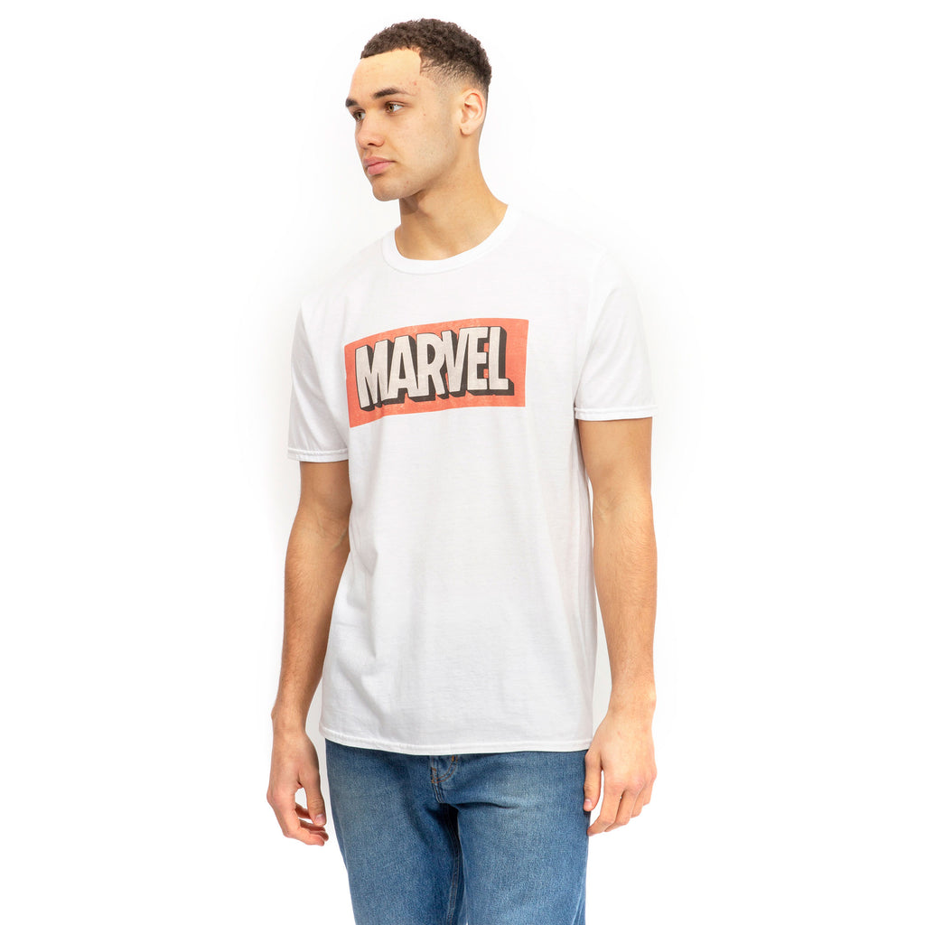 Marvel Mens - Retro Logo - T-shirt - White