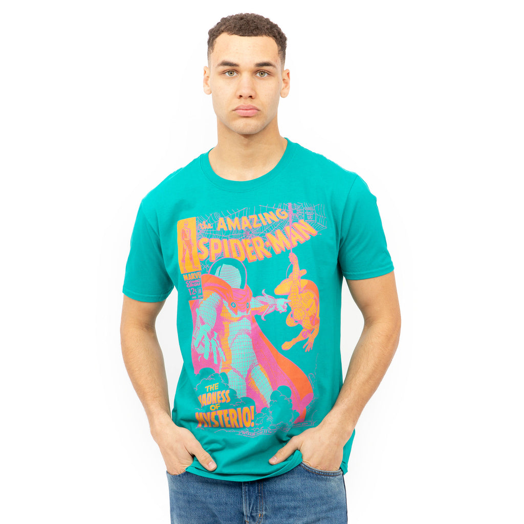 Marvel Mens - Spiderman Madness - T-shirt - Jade