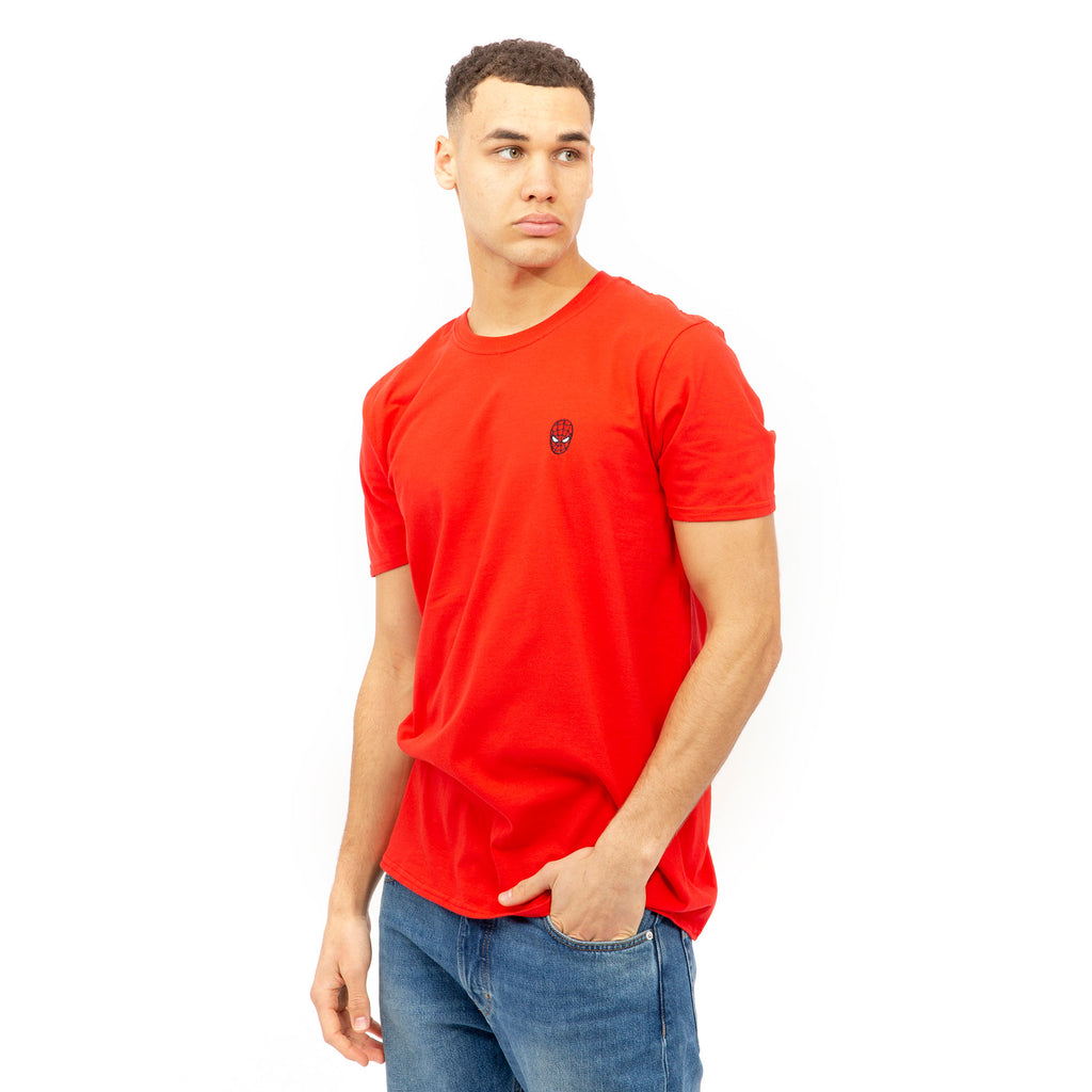 Marvel Mens - Spidey Head Emb - T-shirt - Red