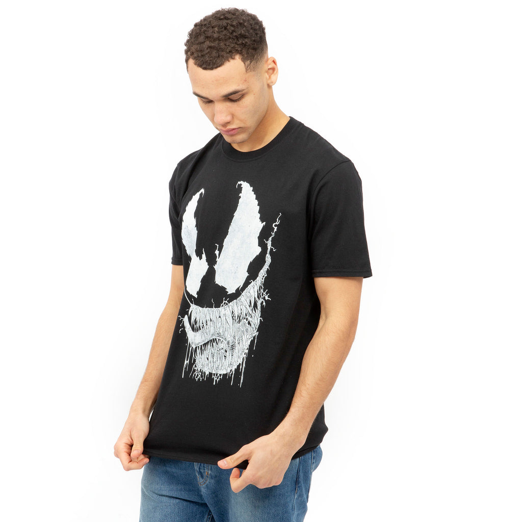 Marvel Mens - Venom Saliva - T-shirt - Black
