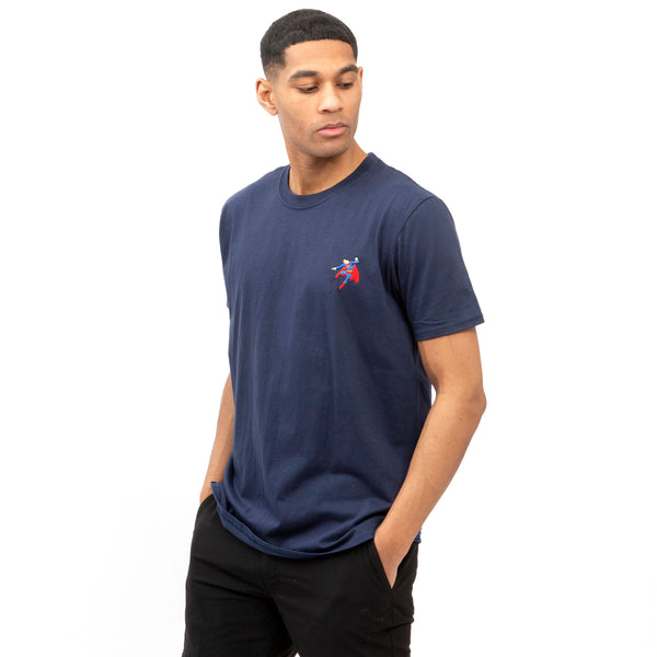 DC Comics Mens - Superman Flight Emb - T-shirt - Navy