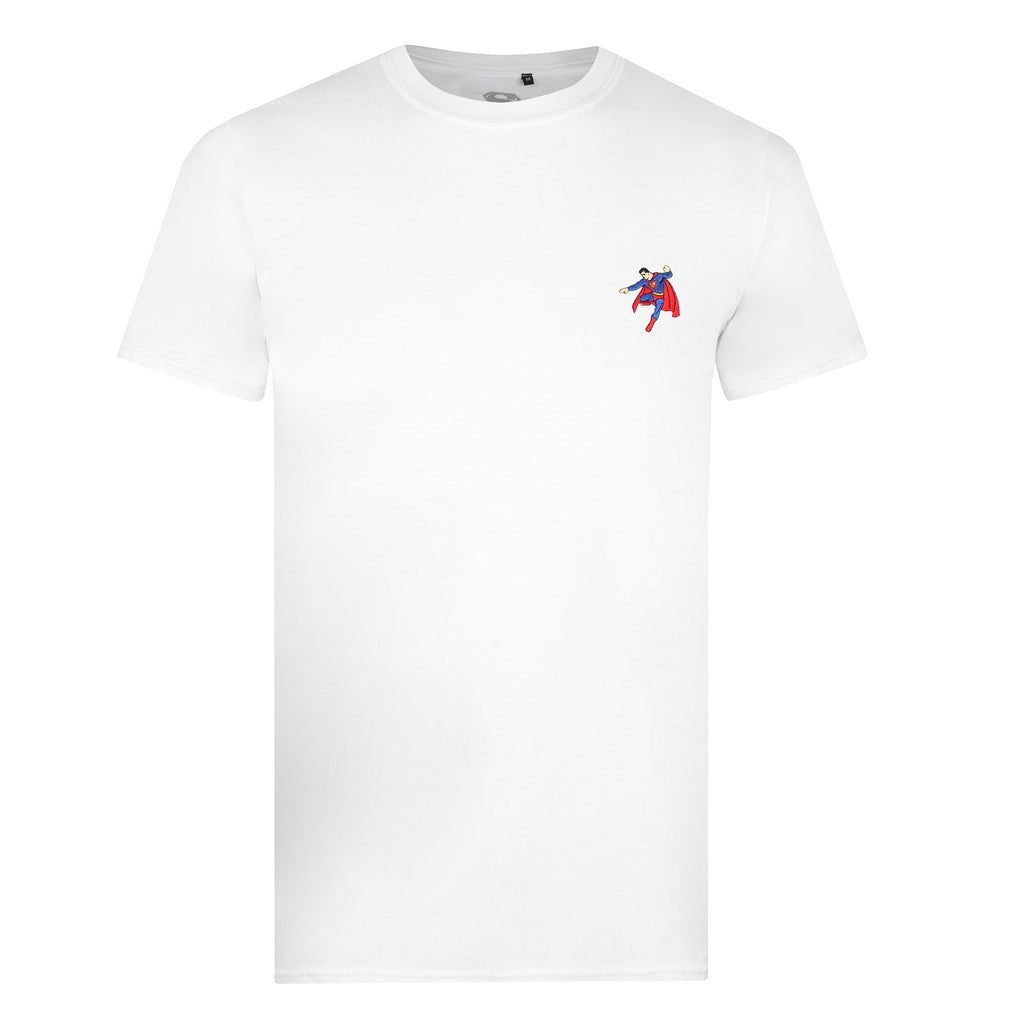 DC Comics Mens - Superman Flight Emb - T-shirt - White
