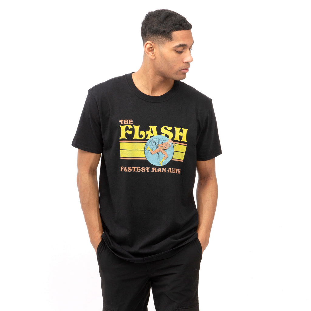 DC Comics Mens - 70's Flash - T-shirt - Black