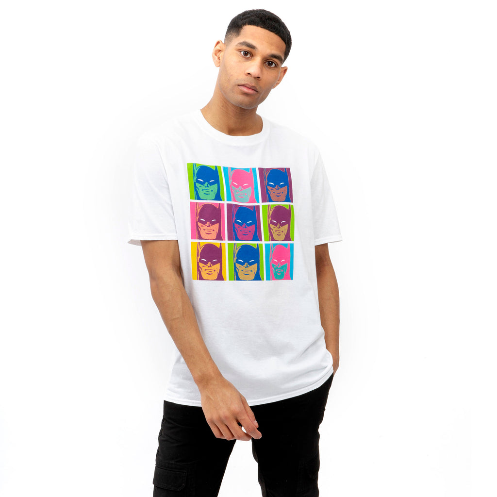DC Comics Mens - Pop Art Batman - T-shirt - White