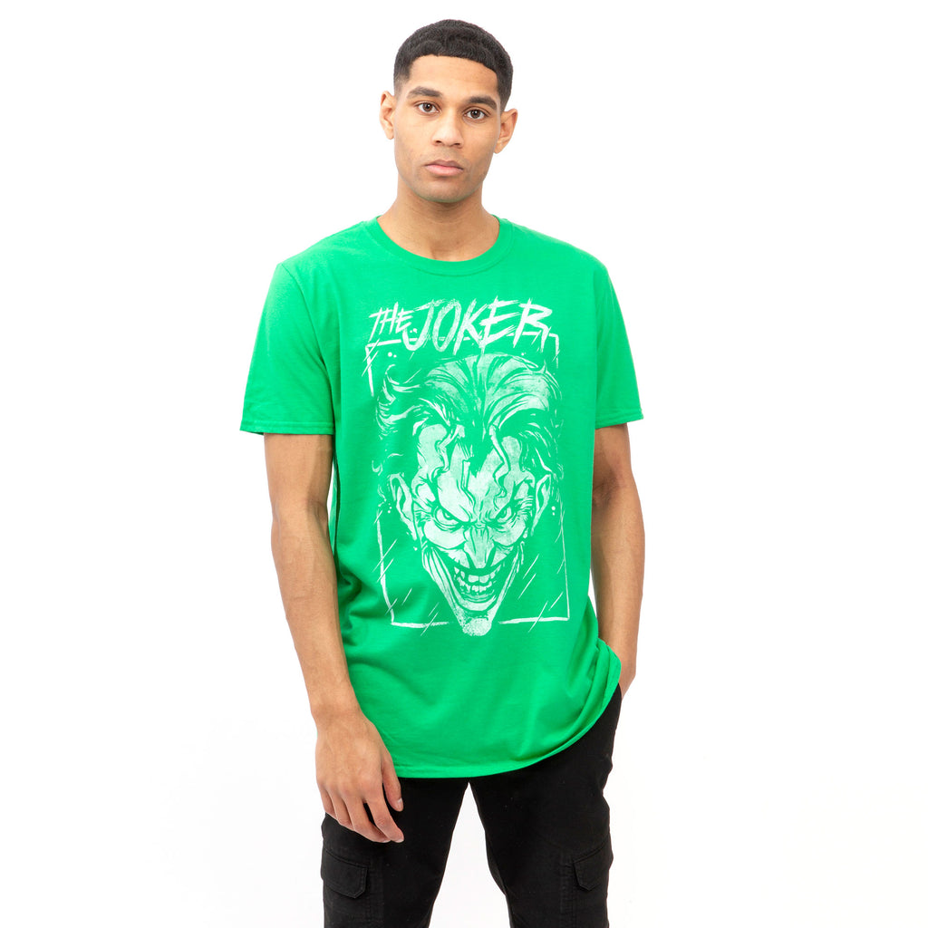 DC Comics Mens - Joker Storm - T-shirt - Irish Green