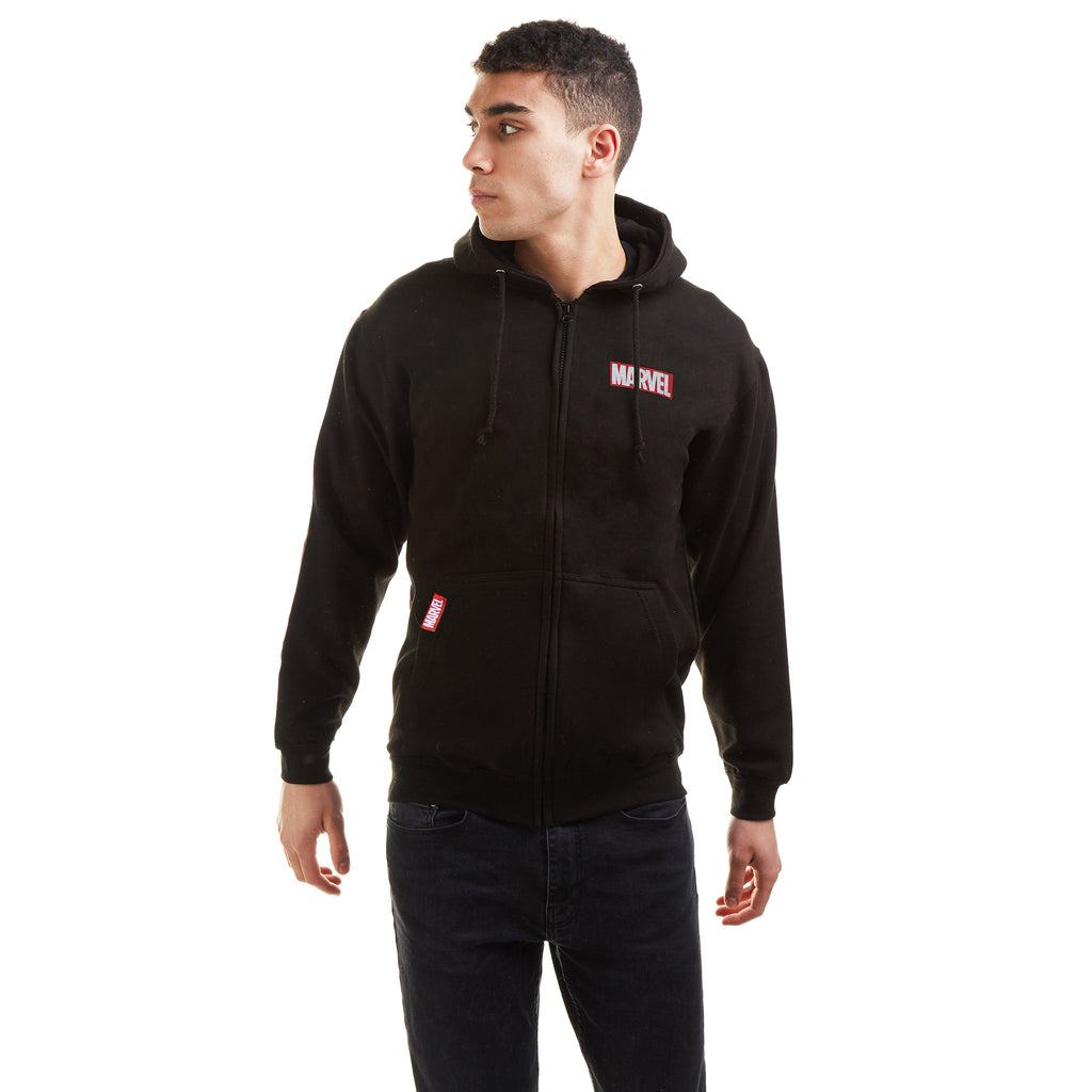 Marvel Mens - Hulk Fist - Zipped Hoodie - Black