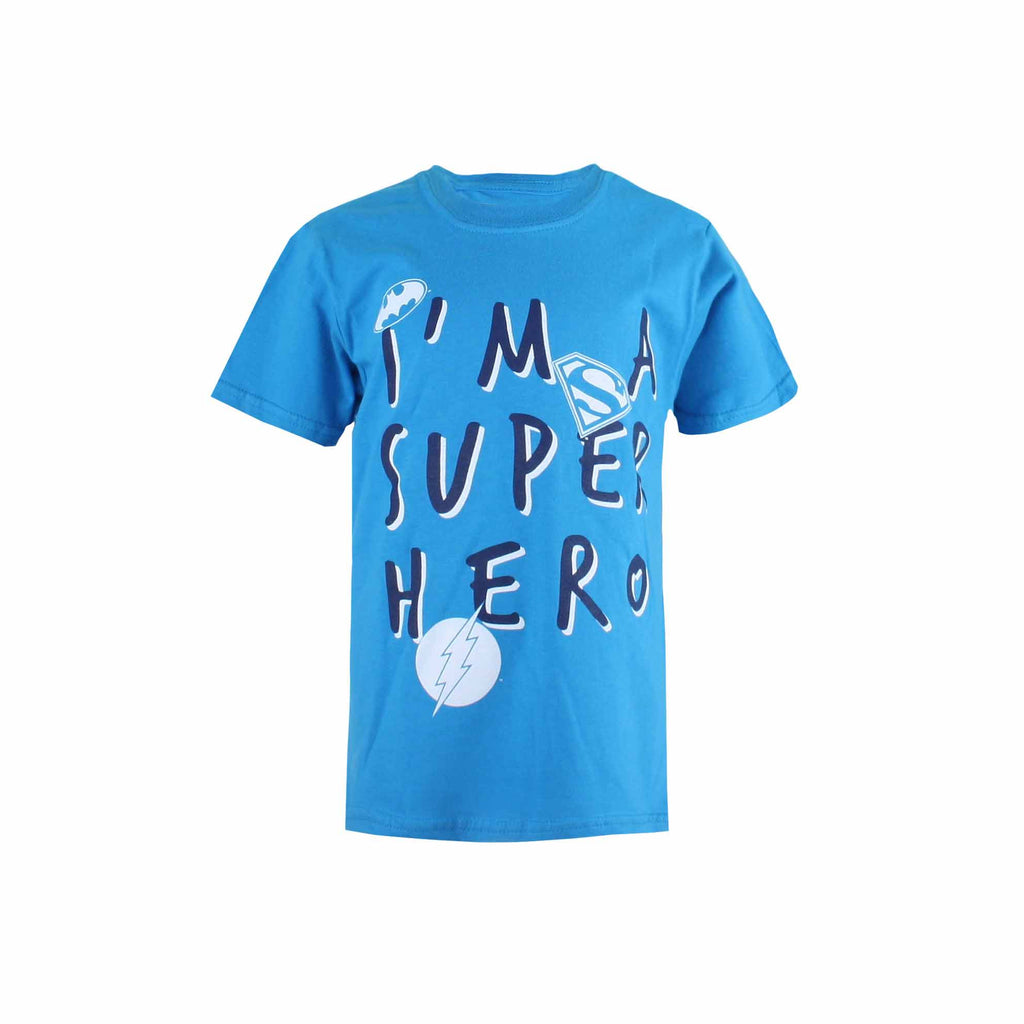 DC Comic Boys Superhero T-Shirt - Sapphire
