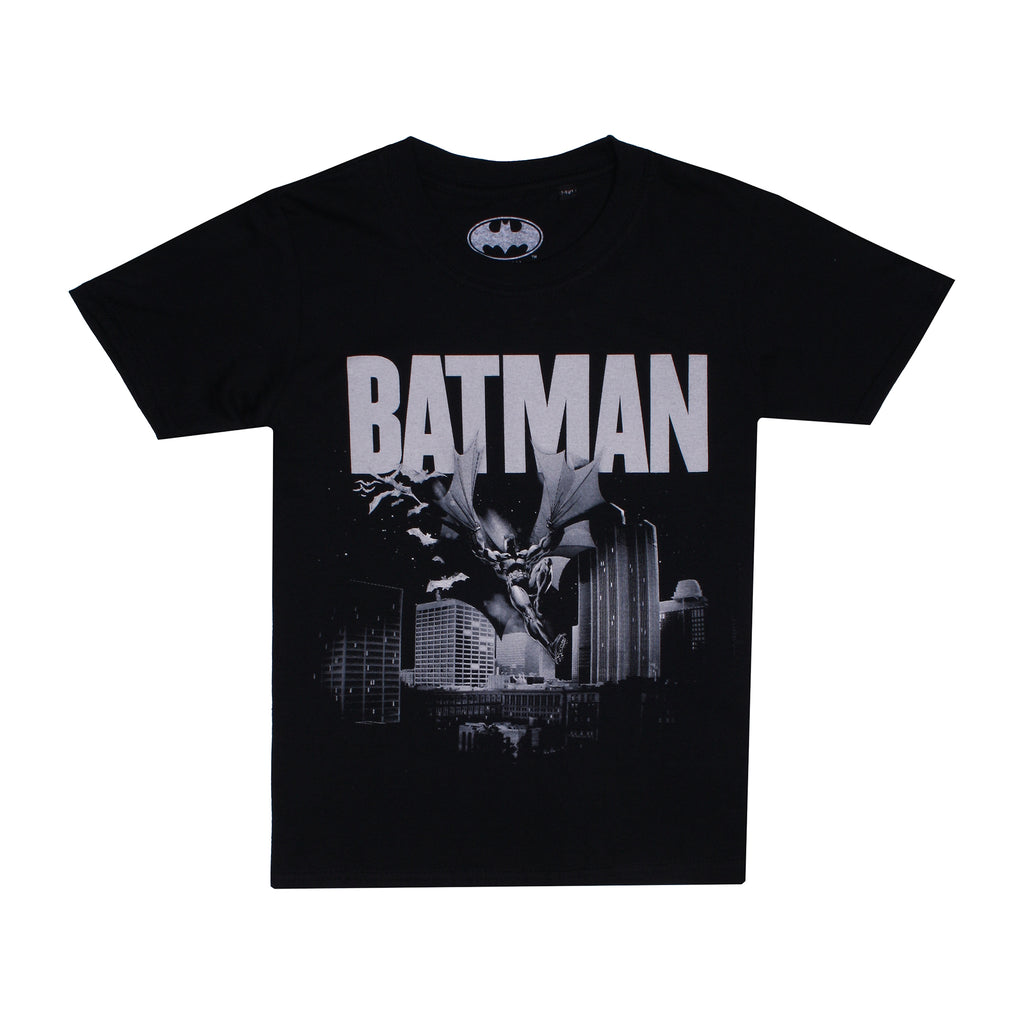 DC Comics Boys - Batman Skyline - T-Shirt - Black