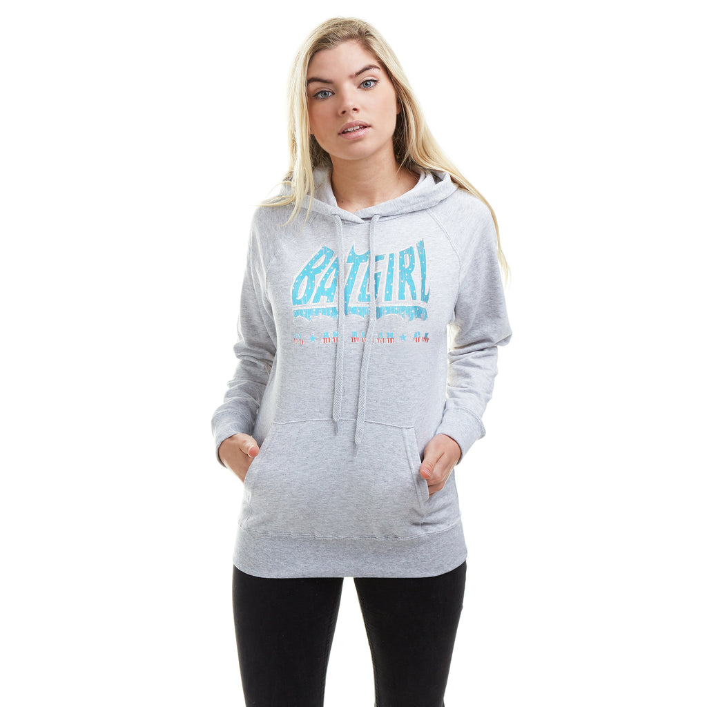 DC Comics Ladies - Batman Americana - Pullover Hood - Sport Grey
