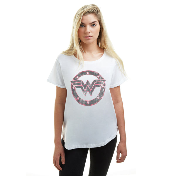 DC Comics Ladies - Wonder Woman Emblem - T-shirt - White
