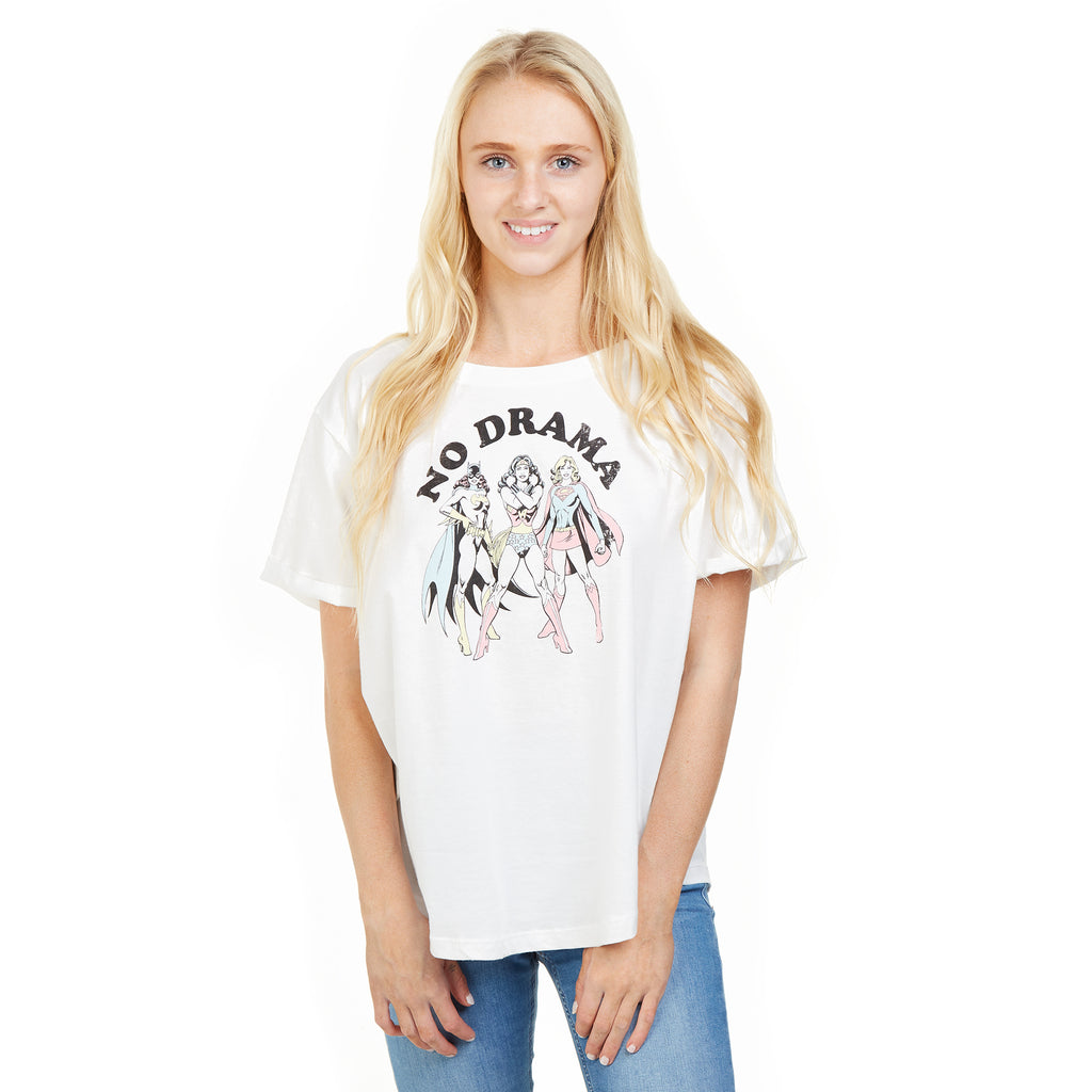 DC Comics Ladies - No Drama - T-Shirt - White