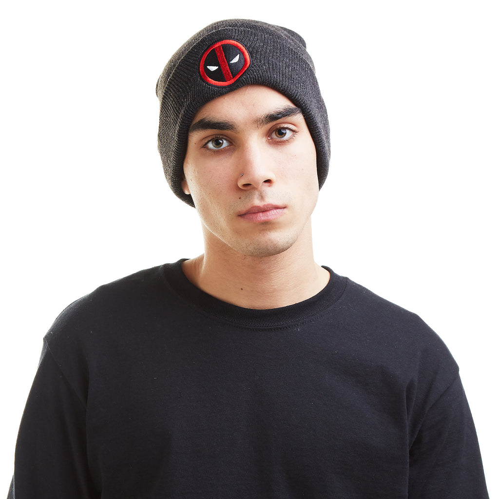 Marvel Mens - Deadpool Logo - Beanie - Charcoal