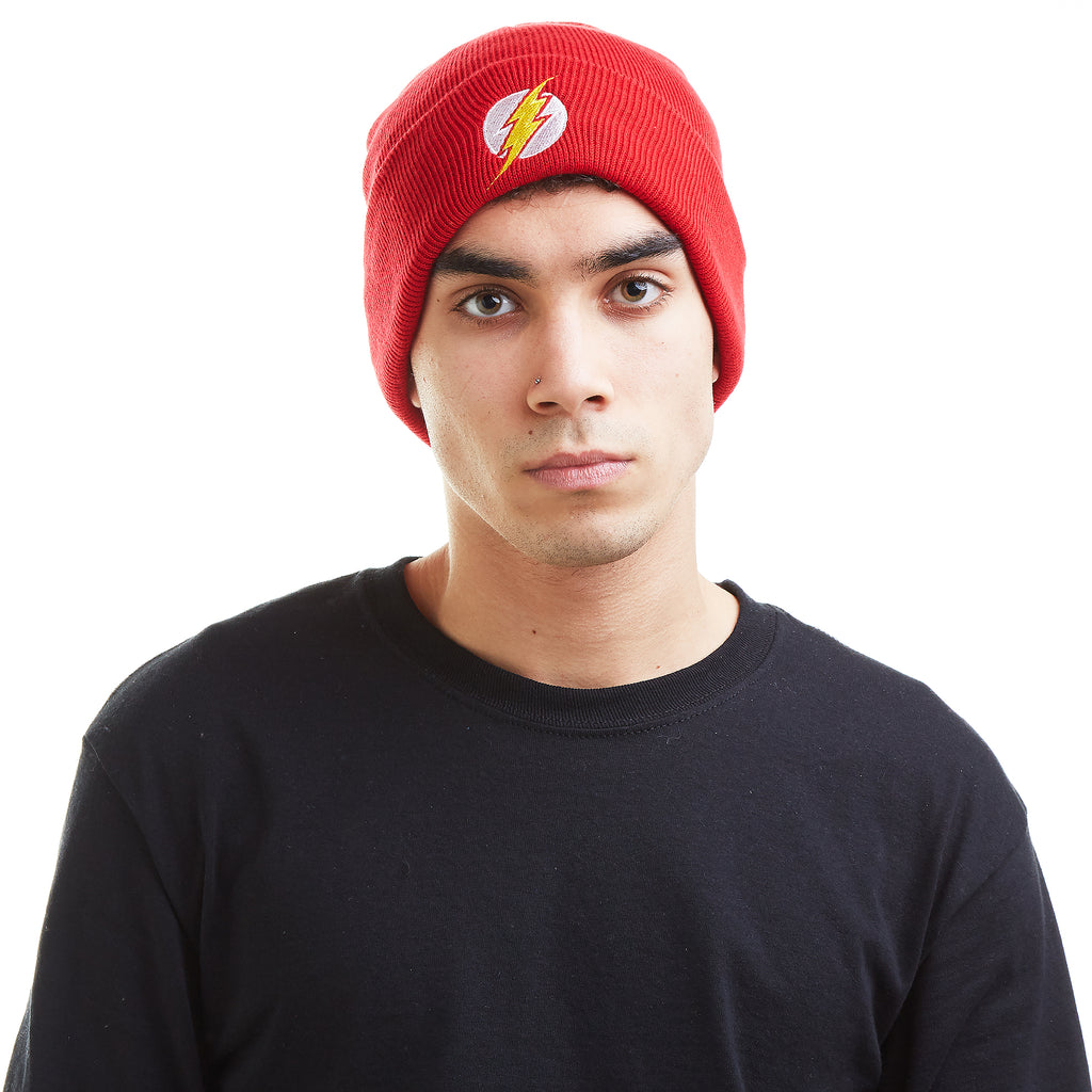 DC Comics Mens - Flash Logo - Beanie - Red