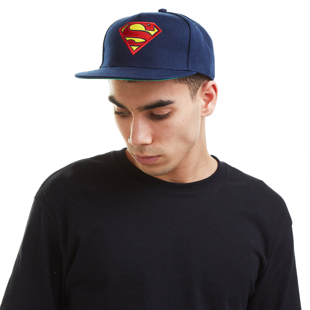 DC Comics Mens - Superman Logo - Cap - Navy